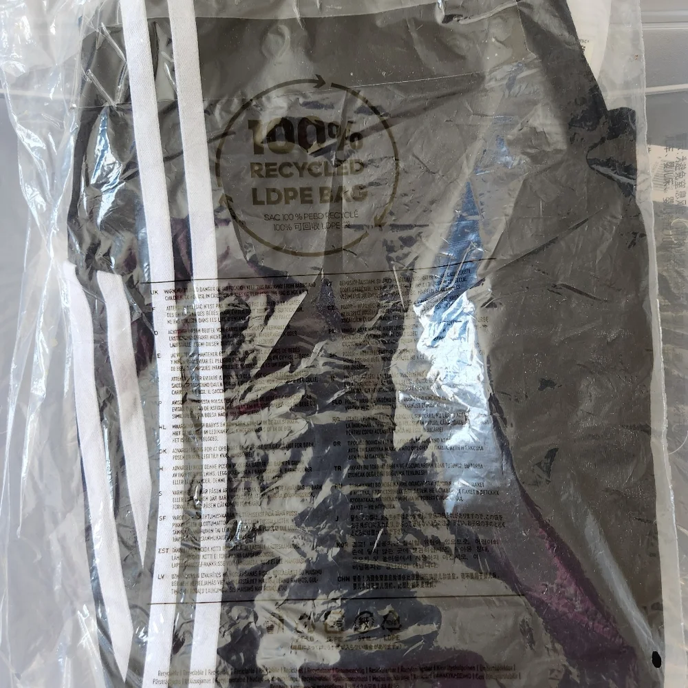 ADIDAS NWT TIGHTS -Size 2X Black with 3 White Stripes on side! - Picture 2 of 5